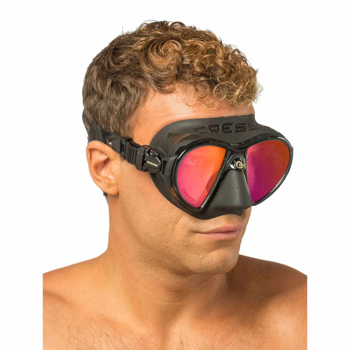 Maschera da Immersione in Silicone Zeus Lenti Nero-Arancio Cressi DS4750509