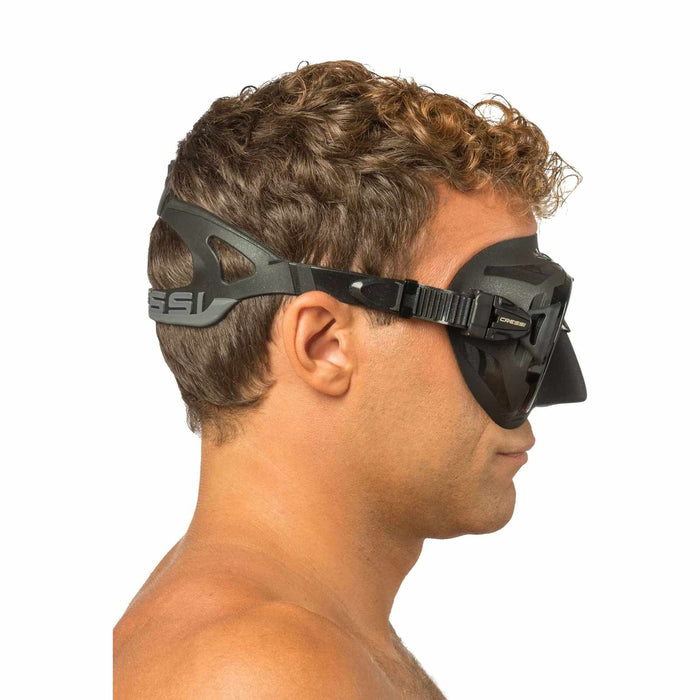 Maschera da Immersione in Silicone Zeus Lenti Nero-Arancio Cressi DS4750509