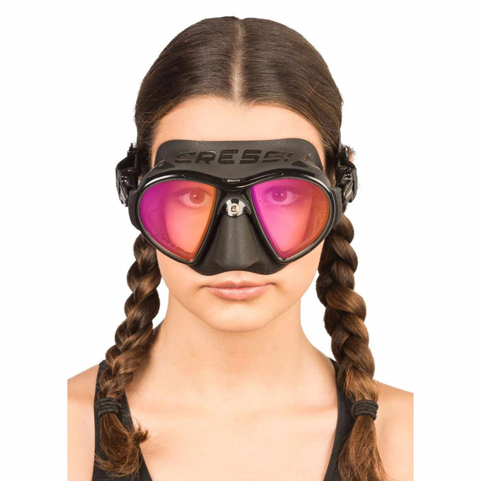 Maschera da Immersione in Silicone Zeus Lenti Nero-Arancio Cressi DS4750509