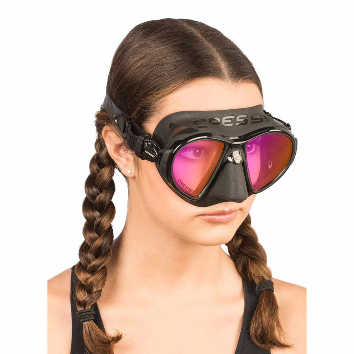 Maschera da Immersione in Silicone Zeus Lenti Nero-Arancio Cressi DS4750509