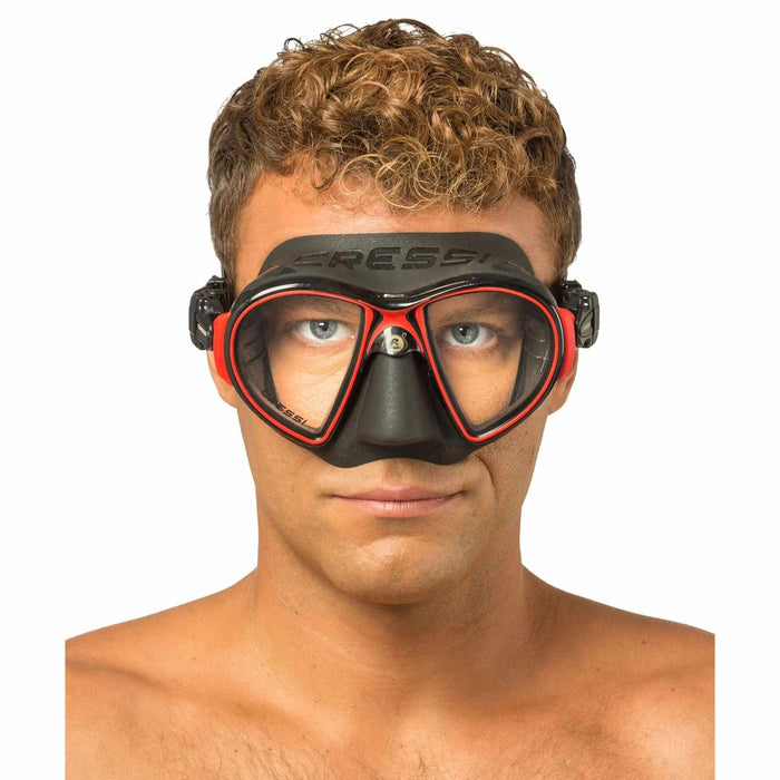 Maschera da Immersione in Silicone Zeus Rosso Scuro Cressi DS475058