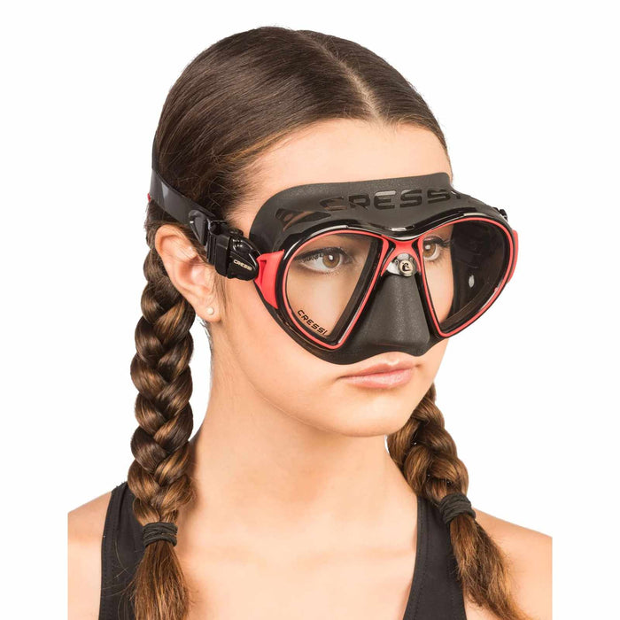 Maschera da Immersione in Silicone Zeus Rosso Scuro Cressi DS475058