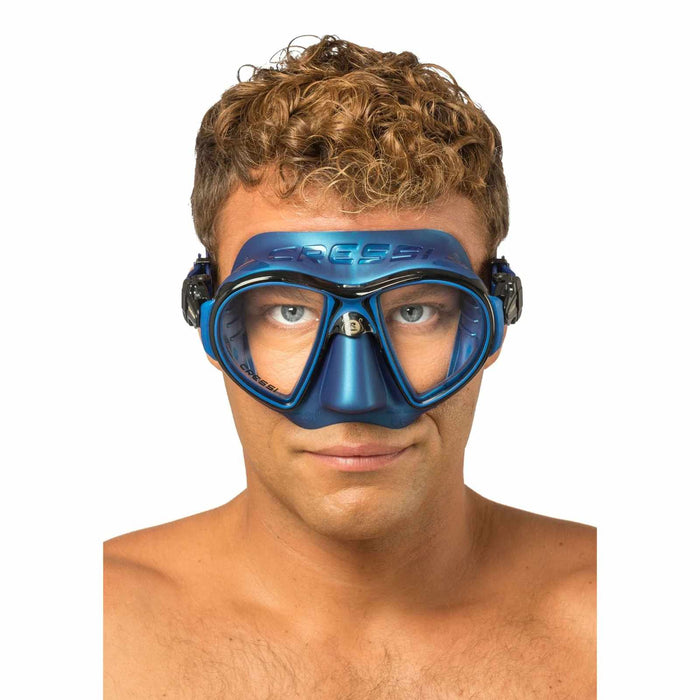 Diving Silicone Mask Zeus Blue-Metal Cressi DS475550