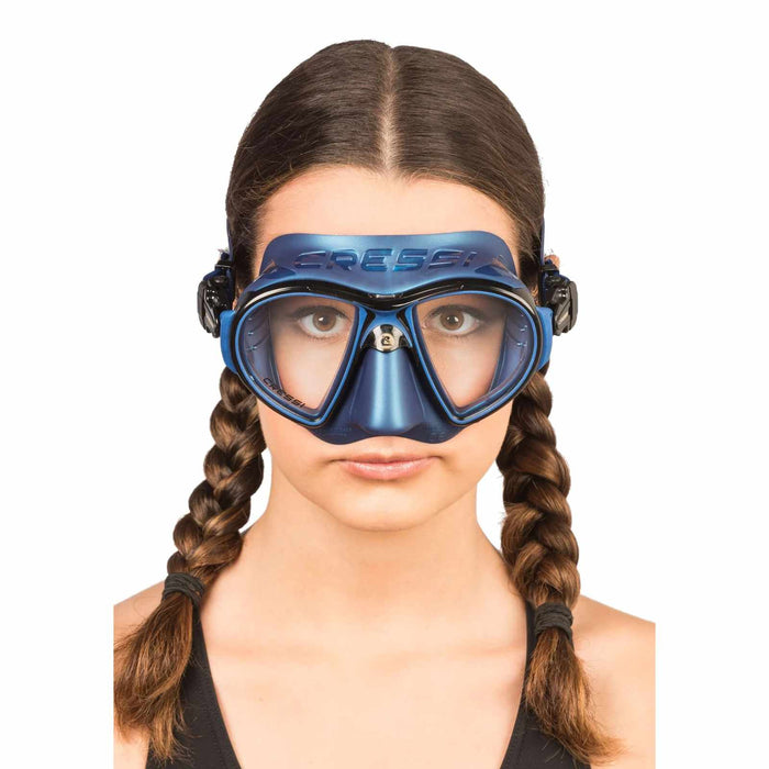 Diving Silicone Mask Zeus Blue-Metal Cressi DS475550
