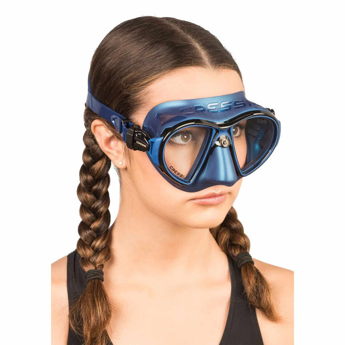 Diving Silicone Mask Zeus Blue-Metal Cressi DS475550