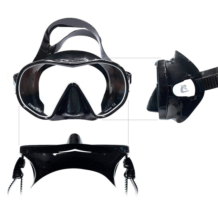 Diving Silicone Mask F-dual Transparent-Blue Cressi ADS500020