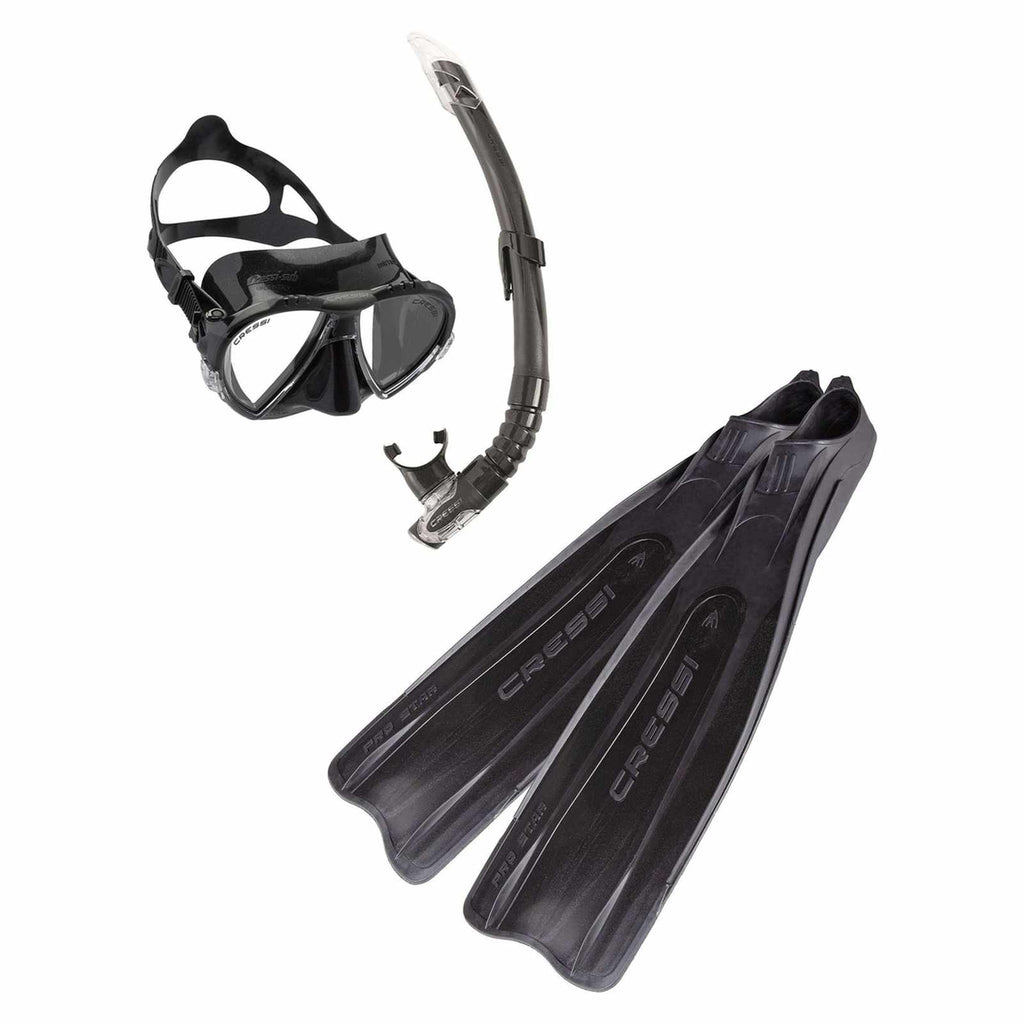Kit snorkel Pro Star Nero EU 37-38-UK 4-5 Cressi BG18953738