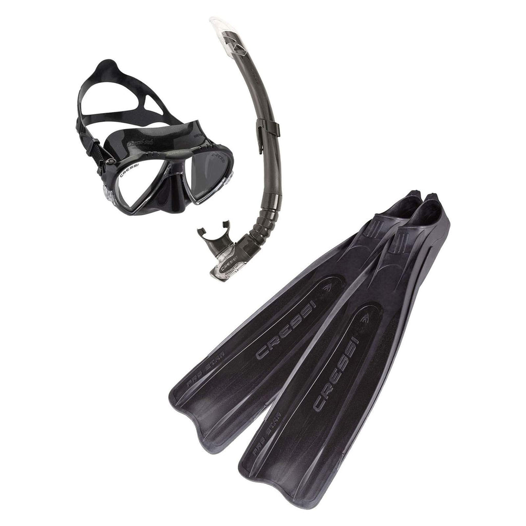 Snorkeling Kit Pro Star Black EU 45-46-UK 10-11 Cressi BG18954546