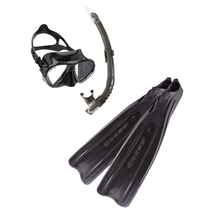 Snorkeling Kit Pro Star Black EU 45-46-UK 10-11 Cressi BG18954546