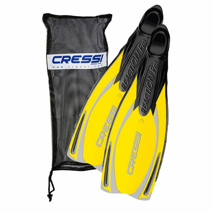 Fins de buceo Reaction Pro Amarillo-Gris EU 42-43-UK 8-9 Cressi BG191042