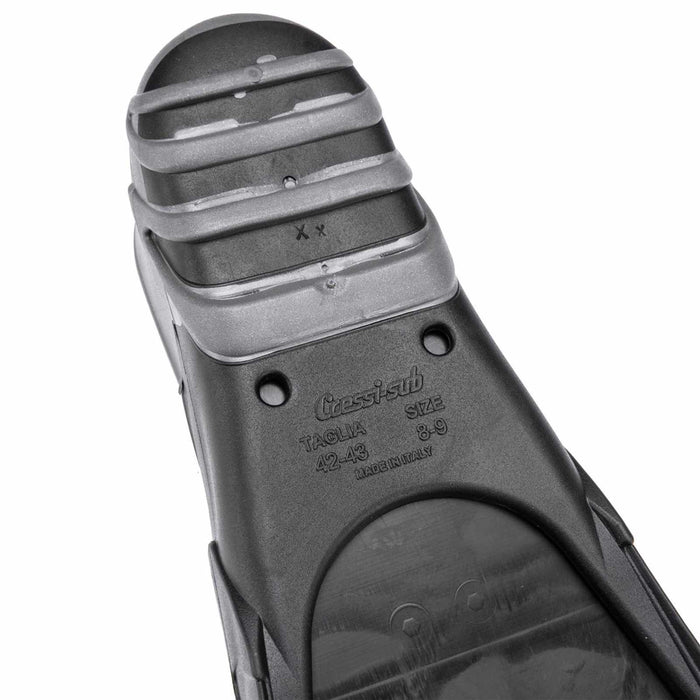 Foot Pocket Freediving Fins Gara Turbo Grey EU 38-39-UK 5-6 Cressi BH015038