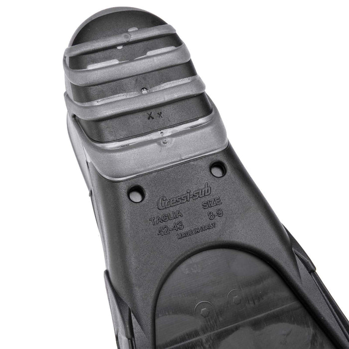 Foot Pocket Freediving Fins Gara Turbo Grey EU 44-45-UK 10-105 Cressi BH015044