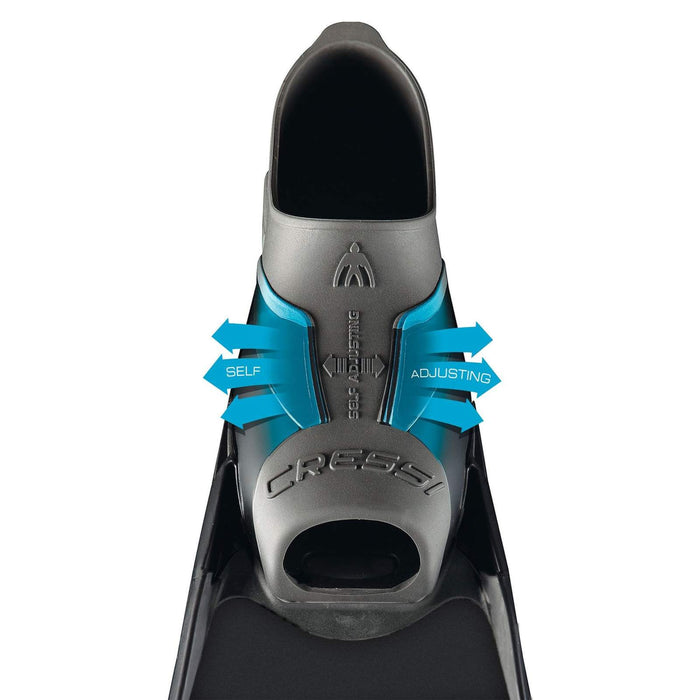 Foot Pocket Freediving Fins Gara Turbo Grey EU 44-45-UK 10-105 Cressi BH015044