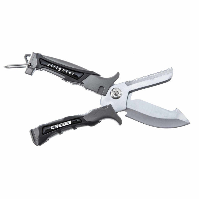 Diving Knife-Scissors Alligator Black 17,5cm Cressi RC559200