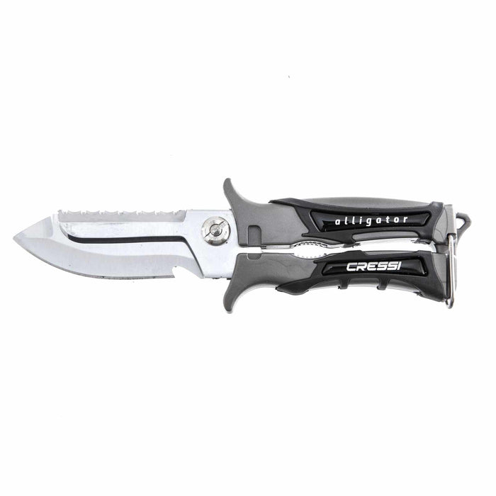 Diving Knife-Scissors Alligator Black 17,5cm Cressi RC559200