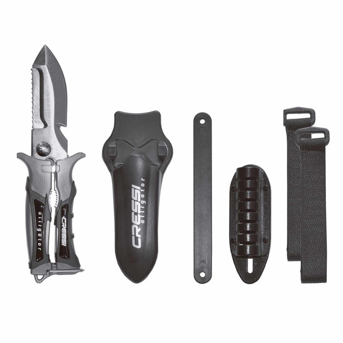 Diving Knife-Scissors Alligator Black 17,5cm Cressi RC559200