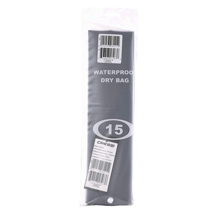 Sacchetto Impermeabile Pvc Grigio 15l Cressi BUA928505