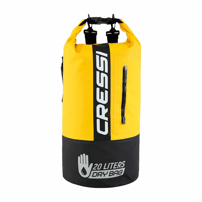 Sacchetto Impermeabile Pvc Premium Nero-Giallo 20l Cressi XUA962010