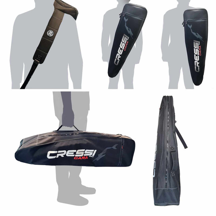 Bag Gara Pro For Fins Black 94x26x21cm Cressi BUB931082