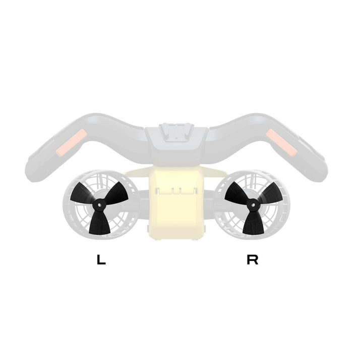 Hélices izquierda y derecha para scooter subacuático C1 Lefeet C030030