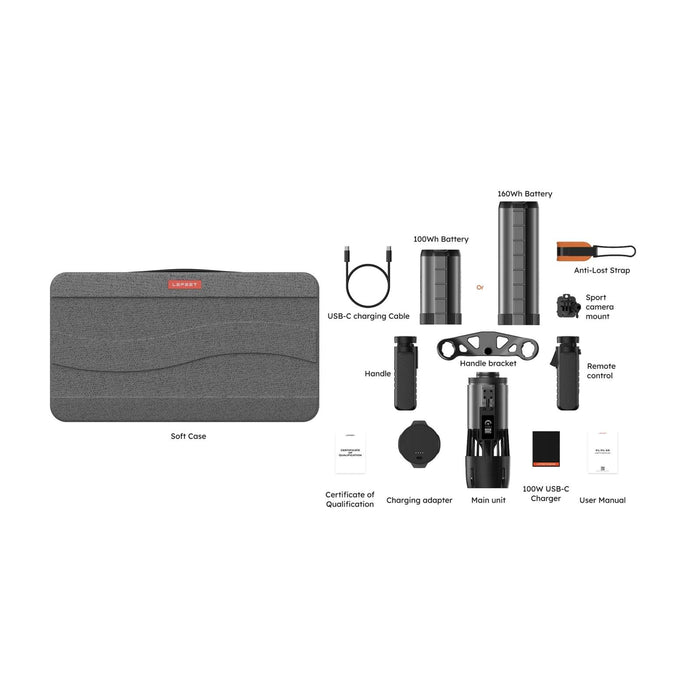 Scooter submarino P1 Set doble Gris Lefeet C041019_2