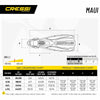 Palmes de Snorkeling et de Natation Maui Noir-Rouge S-M Cressi CA155838