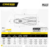 Palmes de Snorkeling et de Natation Maui Noir-Rouge M-L Cressi CA155841