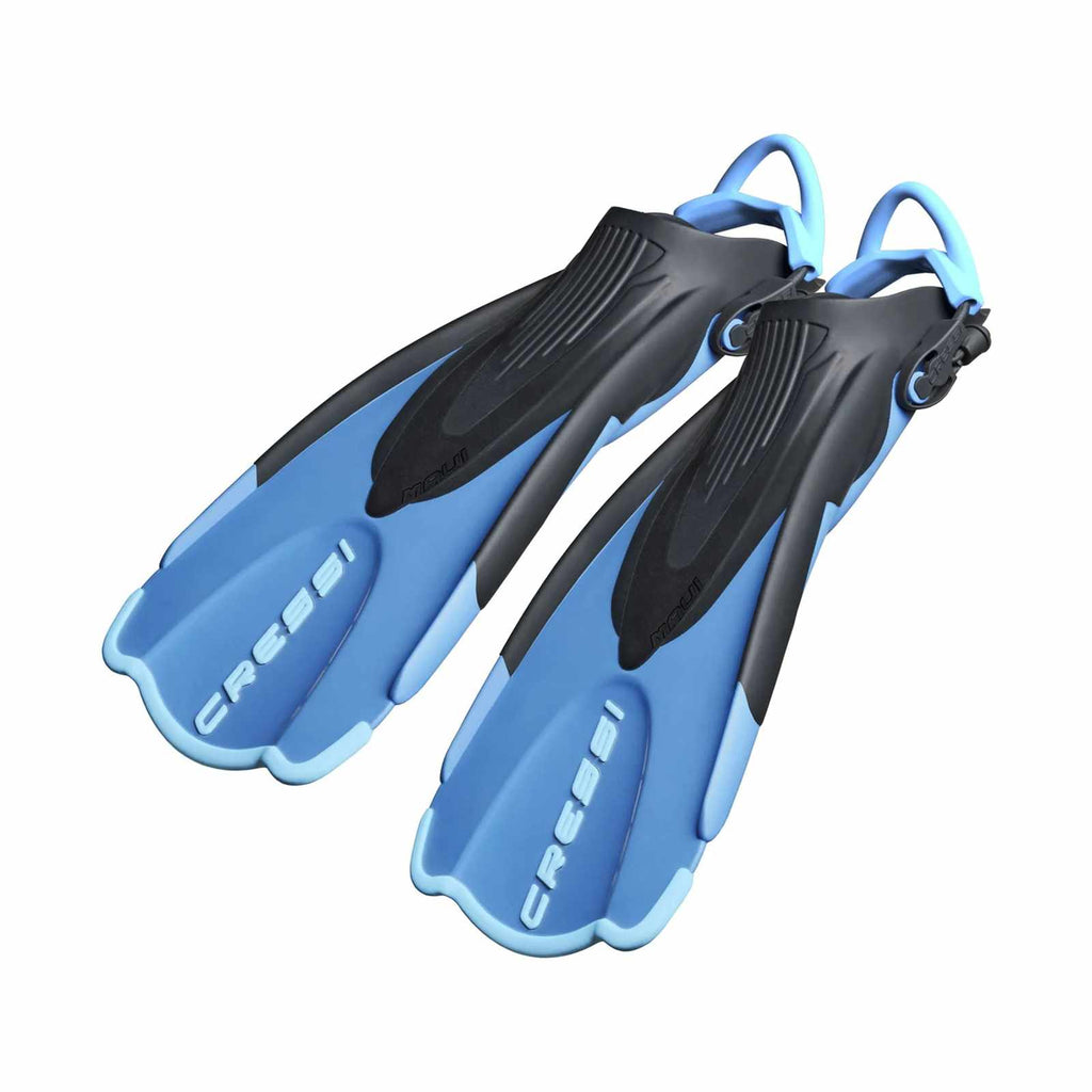 Snorkeling and Swimming Fins Maui Short Light-Blue S-M Cressi CA165238