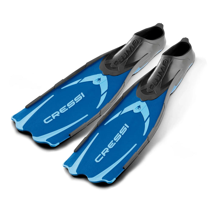 Aletas para snorkel y natación Pluma Blue Cressi