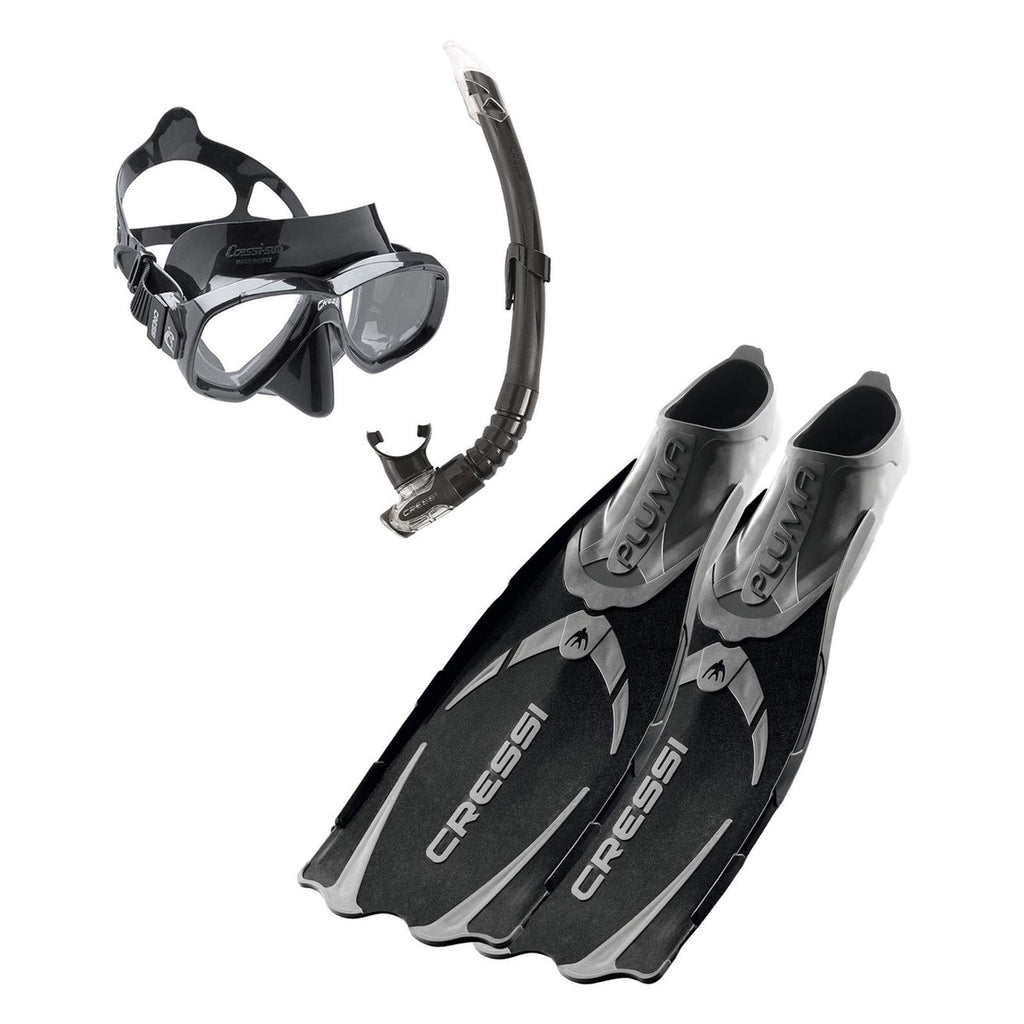 Snorkeling Kit Pluma Black EU 35-36-UK 2,5-3,5 Cressi CA17953536