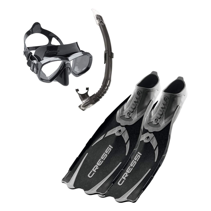 Snorkeling Kit Pluma Black EU 35-36-UK 2,5-3,5 Cressi CA17953536