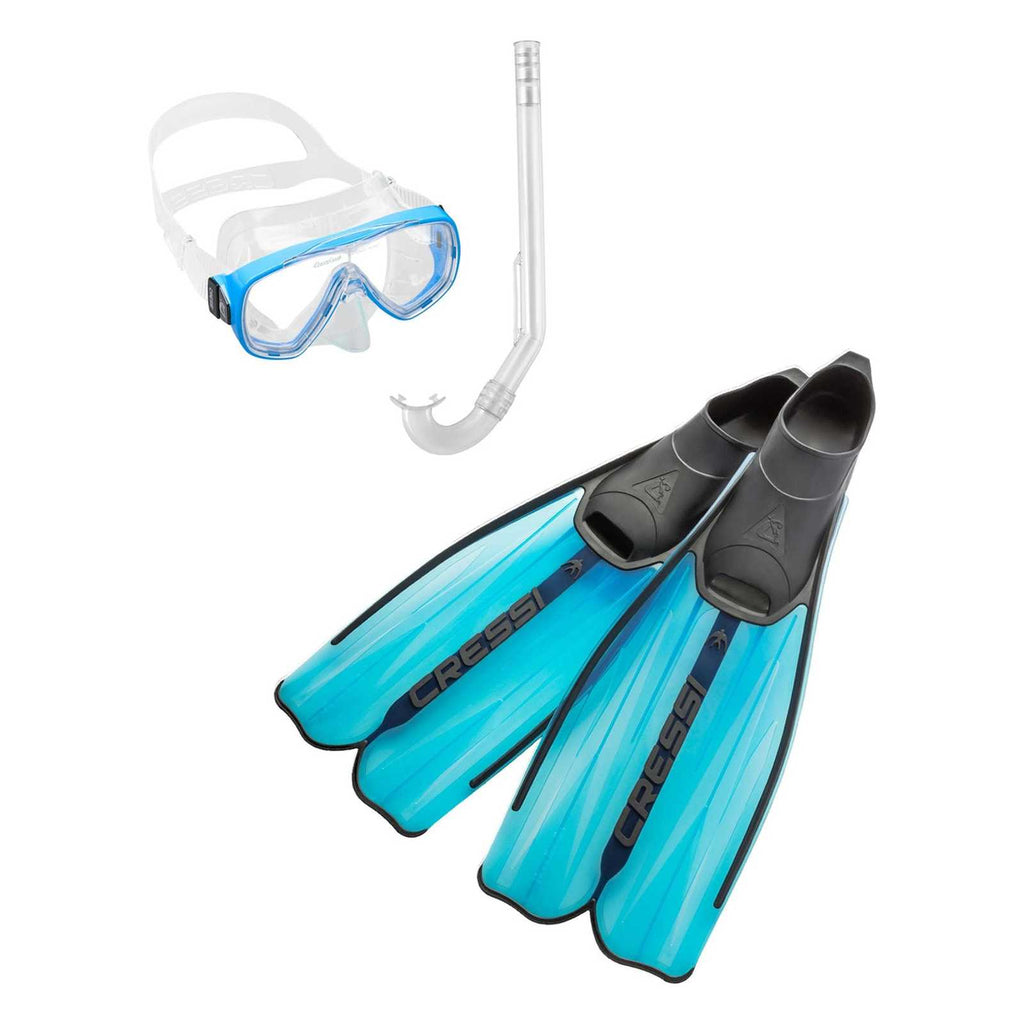 Snorkeling Kit Rondinella Aquamarine EU 39-40-UK 5,5-6,5 Cressi CA189239