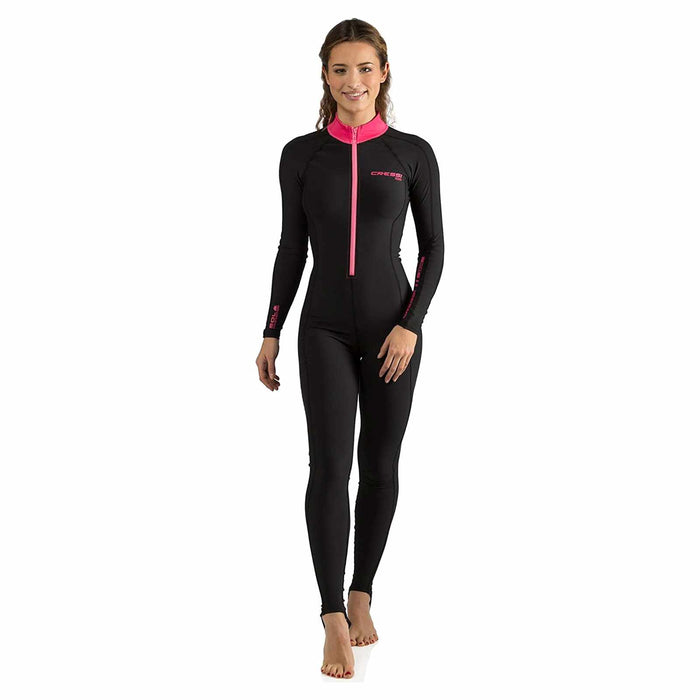 Wetsuit Skin Woman 1mm Black-Pink Monopiece XS-1 Cressi WDG050401