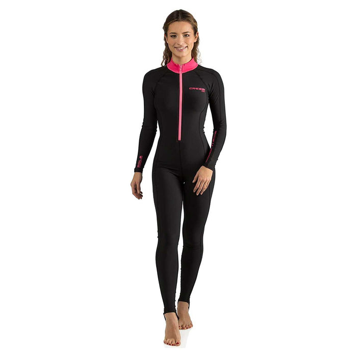Mut wetsuit donna 1mm nero-rosa monopiece XL-5 Cressi WDG050405
