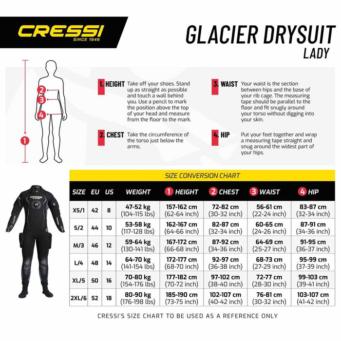Drysuit Glacier Woman 4mm Black-Blue XL-5 Cressi LQ401405