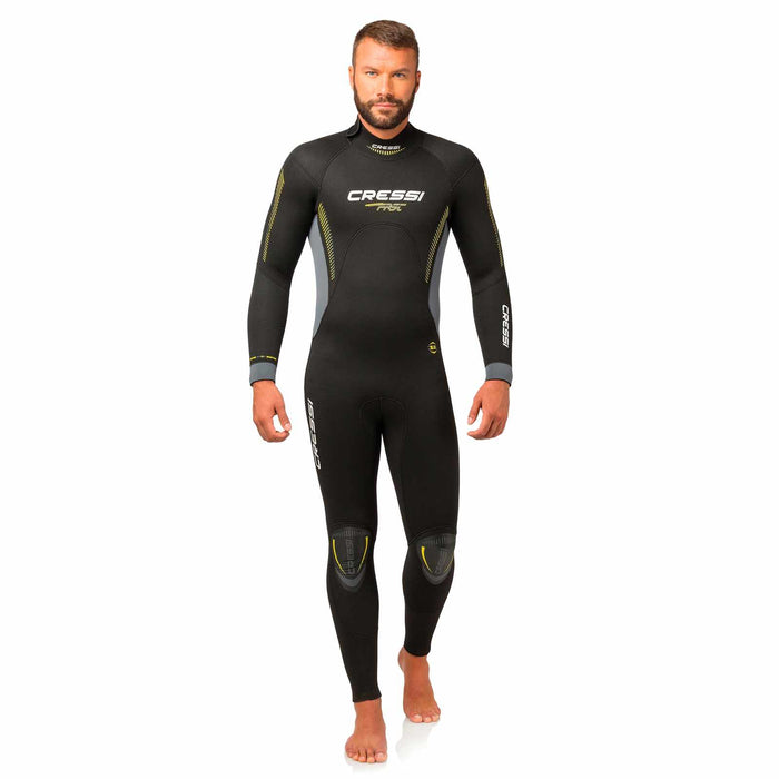 Wetsuit Fast Man 5mm Black-Grey-Yellow M-3 Cressi LR108503