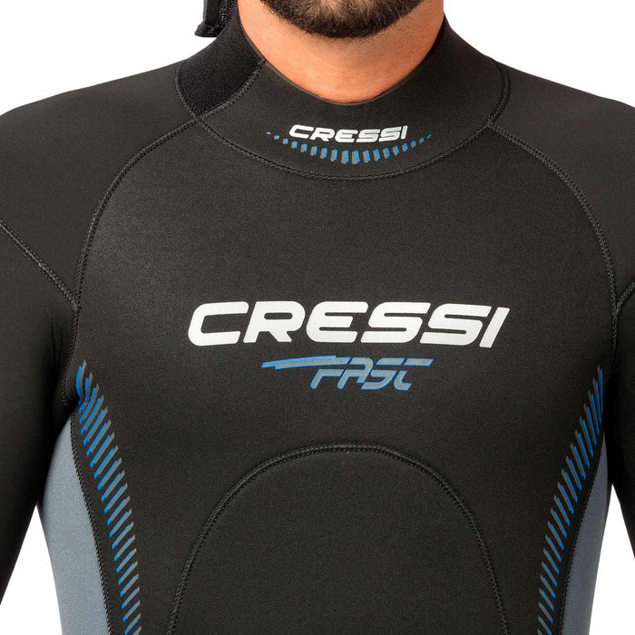 Wetsuit Fast Man 5mm Black-Grey-Yellow XXXL-7 Cressi LR108507