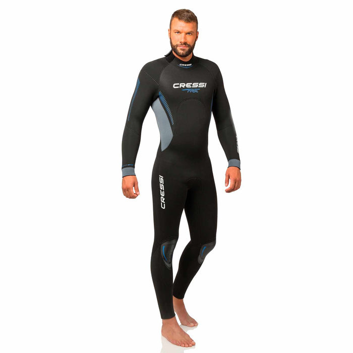 Wetsuit Fast Man 7mm Black-Grey-Blue M-3 Cressi LR108703