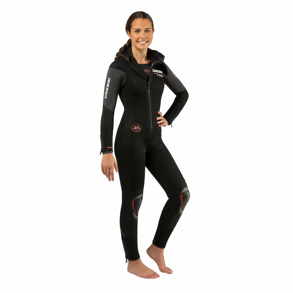Mutino Facile Donna 8mm Nero-Rosso XS-1 Cressi LT473501
