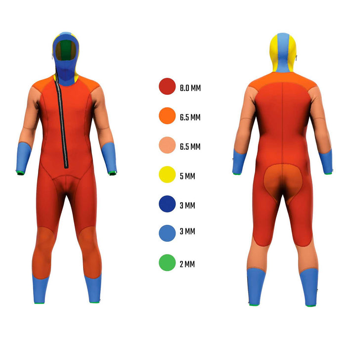 Wetsuit Facile Woman 8mm Black-Red M-3 Cressi LT473503