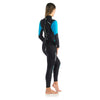 Wetsuit Morea Woman 3mm Black-Turquoise L-4 Cressi LU476504