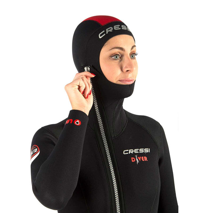Wetsuit Diver Woman 5mm Black-Red XL-5 Cressi LU488005