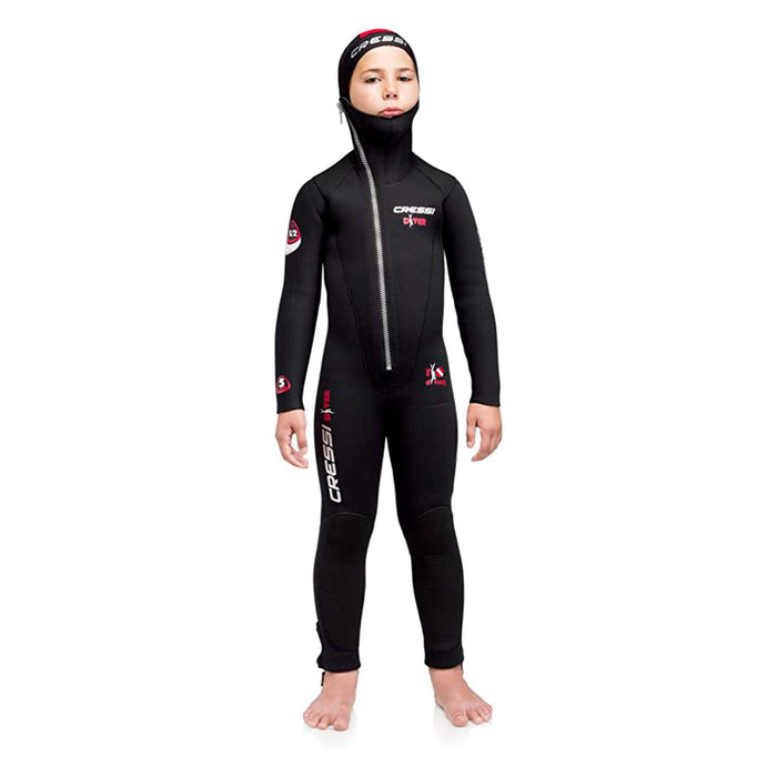 Wetsuit Diver Kids 5mm Black-Red XS-12-13 Years Cressi LU489003