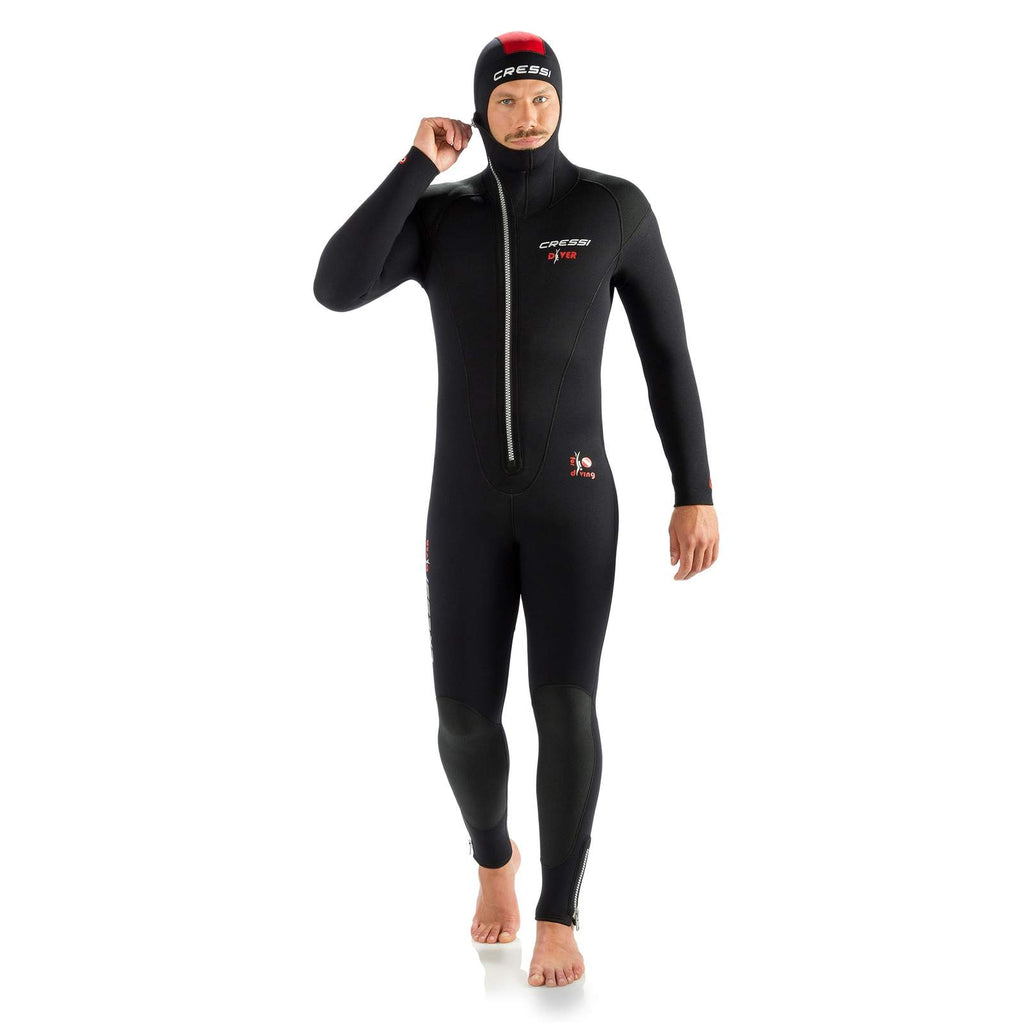 Traje de neopreno Diver Hombre 7mm Negro-Rojo XXL-6 Cressi LU489606