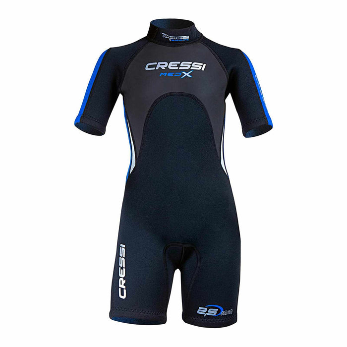 Shorty Wetsuit Med X Kids 2,5mm Black-Blue M-10-11 Years Cressi LV438003