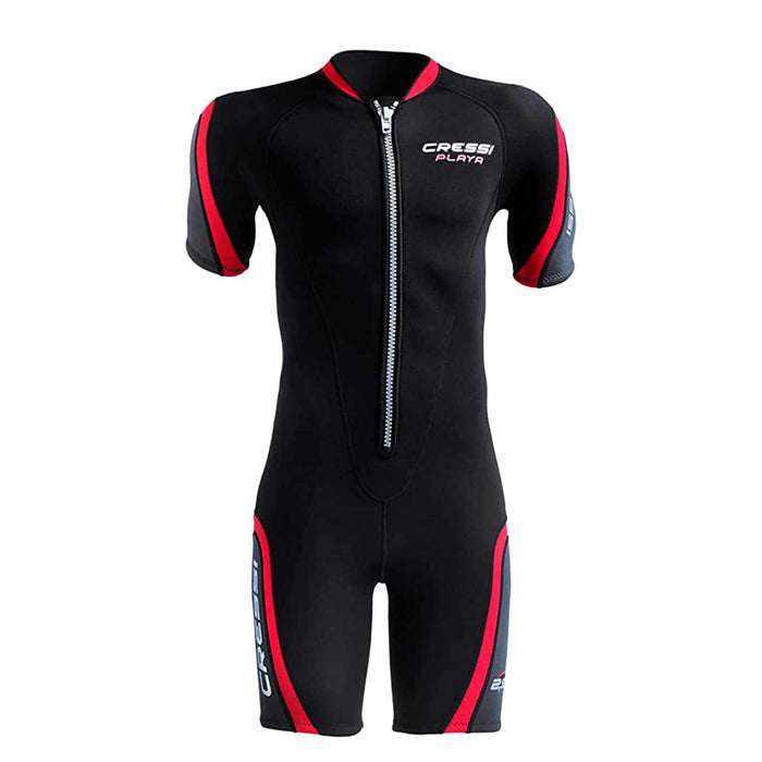 Shorty Wetsuit Playa Man 2,5mm Black-Red XS-1 Cressi LV445001