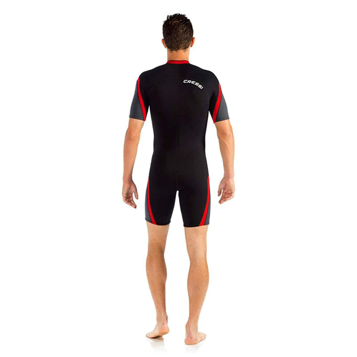 Mutino Corto Playa Uomo 2,5mm Nero-Rosso L-4 Cressi LV445004