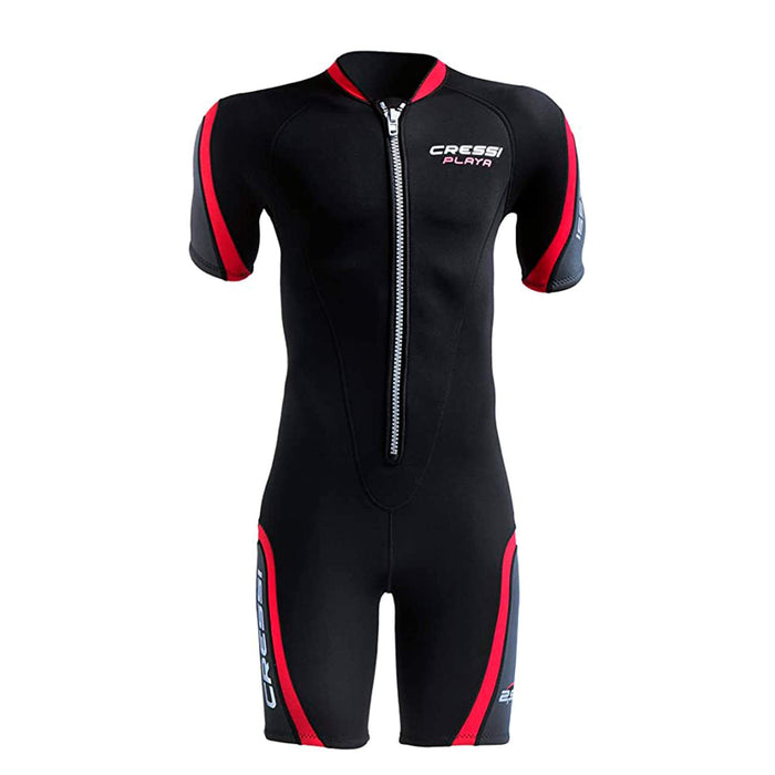 Mutino Corto Playa Uomo 2,5mm Nero-Rosso L-4 Cressi LV445004