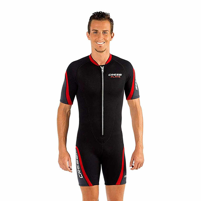 Mutino Corto Playa Uomo 2,5mm Nero-Rosso XXL-6 Cressi LV445006