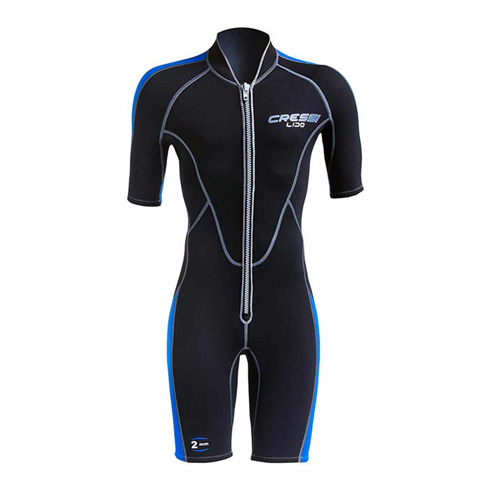 Muteo Corto Lido Uomo 2mm Nero-Blu XS-1 Cressi LV455001